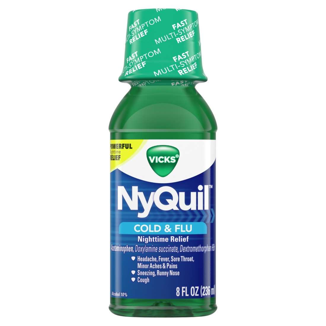 VICKS ORIGINAL NYQUIL LIQUID 8 OZ. BOTTLE P&G