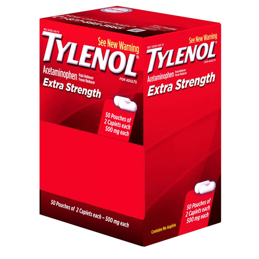 TYLENOL EXTRA STRENGTH 50×2’S CAPLETS