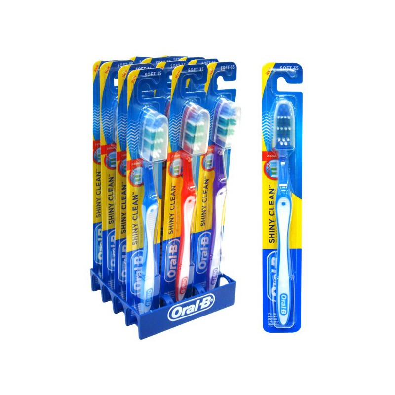 ORAL B SHINY CLEAN TOOTHBRUSH 12CT. DISPLAY