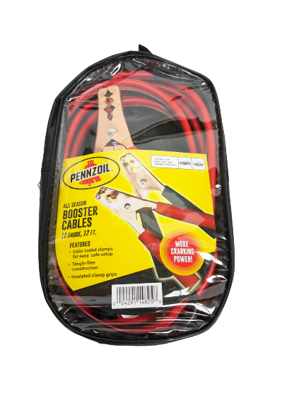 BOOSTER CABLE 10 GUAGE, 12FT PENNZOIL