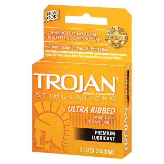 Trojan Ultra Ribbed 6×3’S Pack