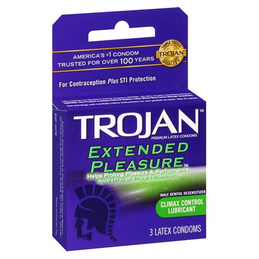 Trojan Extended Pleasure Condoms 6×3’S Pack