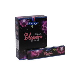 SATYA BLACK BLOSSOM 12x18GM INCENSE BOX