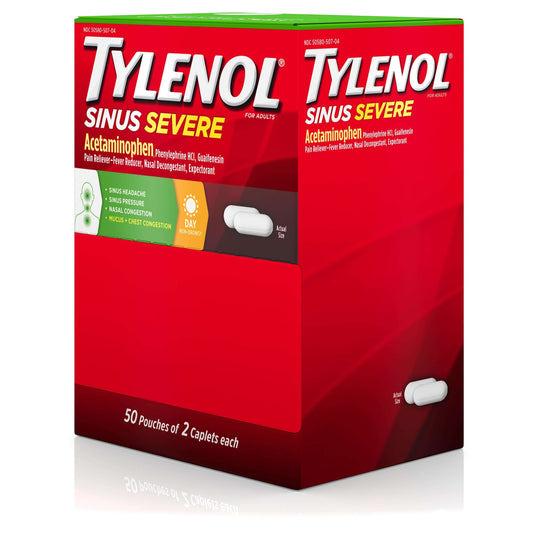 TYLENOL SINUS SEVERE 50×2’S CAPLETS