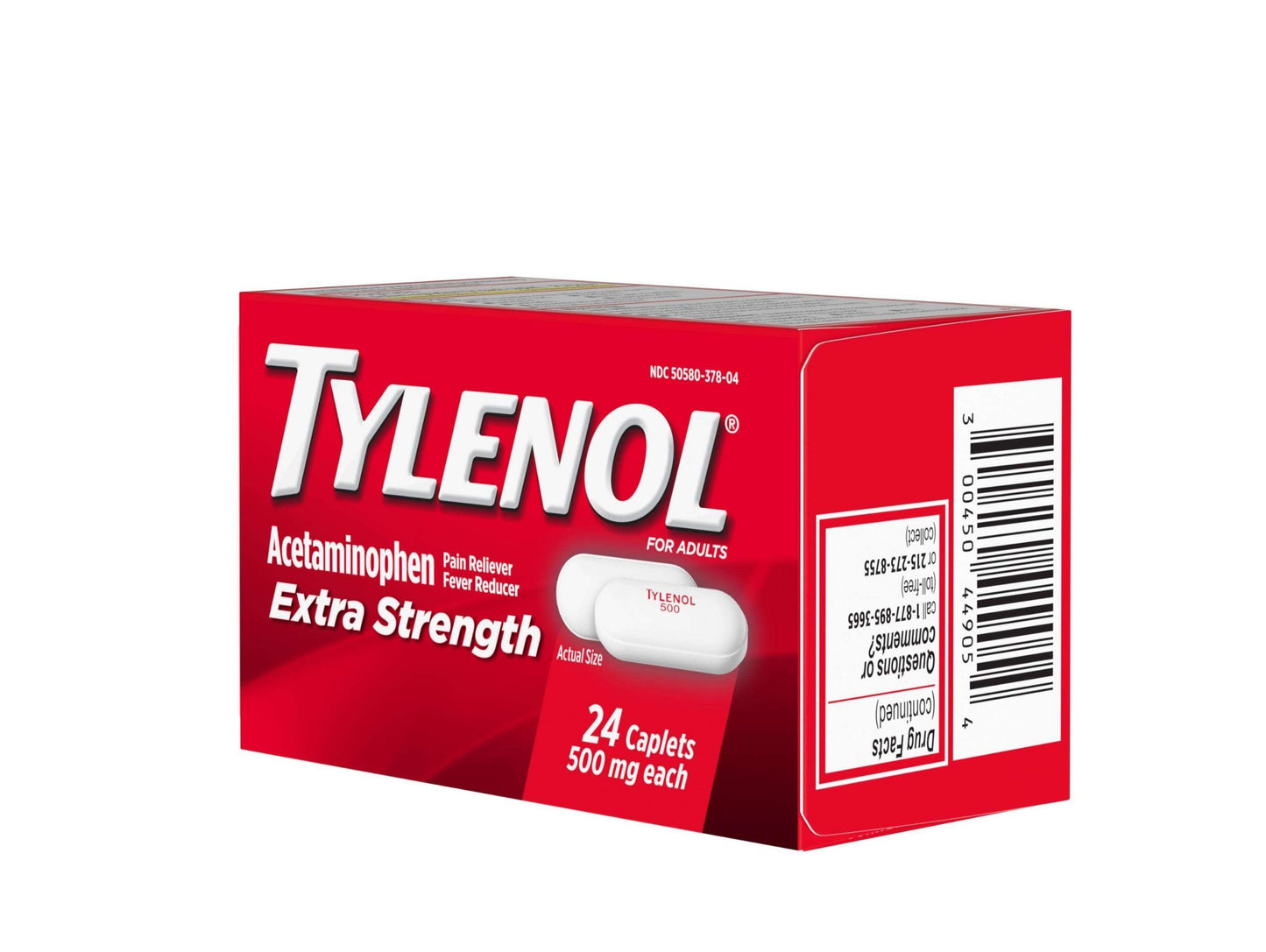 TYLENOL EXTRA STRENGTH 24CT CAPLETS BOX