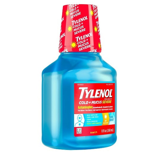 TYLENOL COLD & MUCUS SEVERE DAY LIQUID COOL BURST 8 OZ. BOTTLE