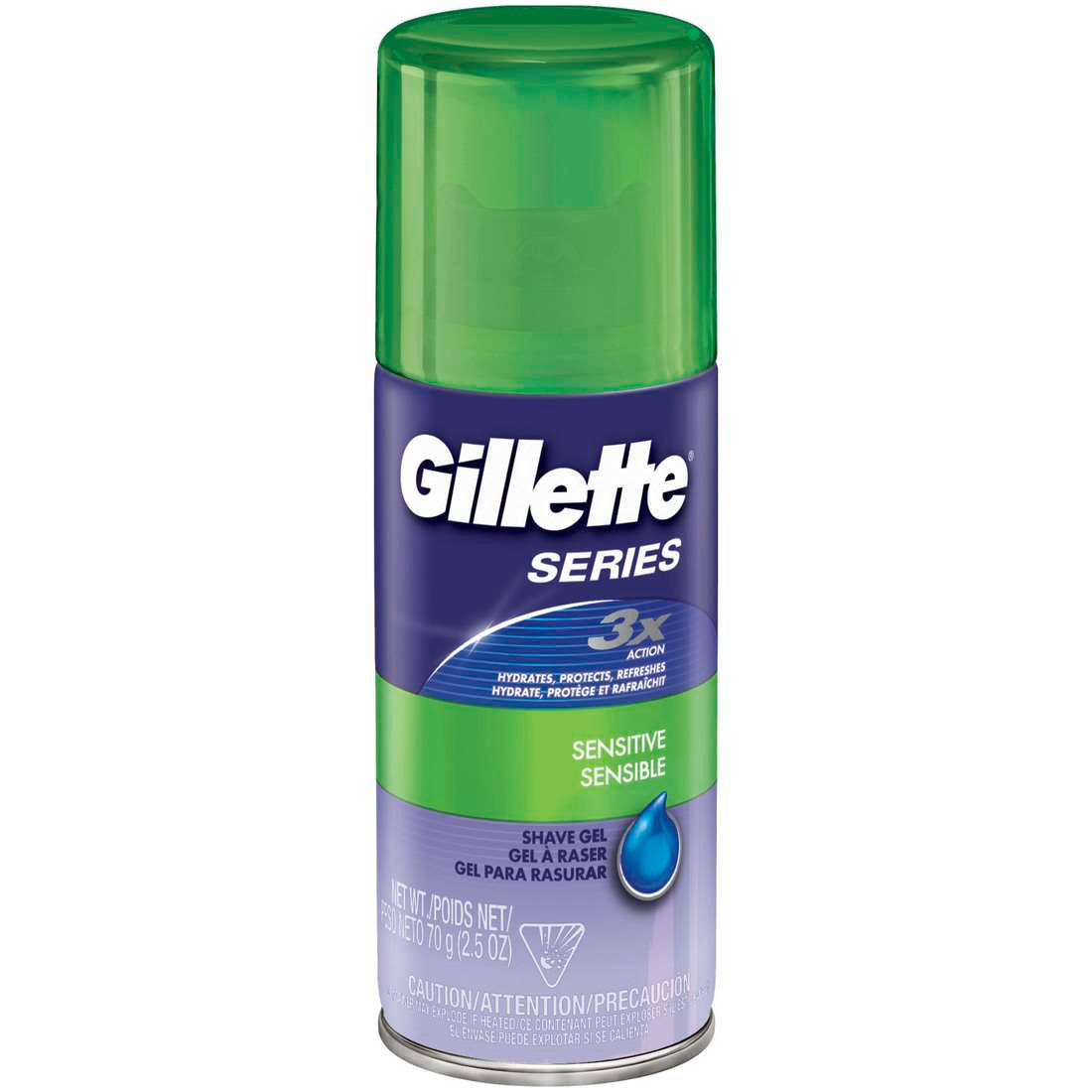 GILLETTE SHAVE GEL SENSITIVE SKIN 2.5 OZ. P&G