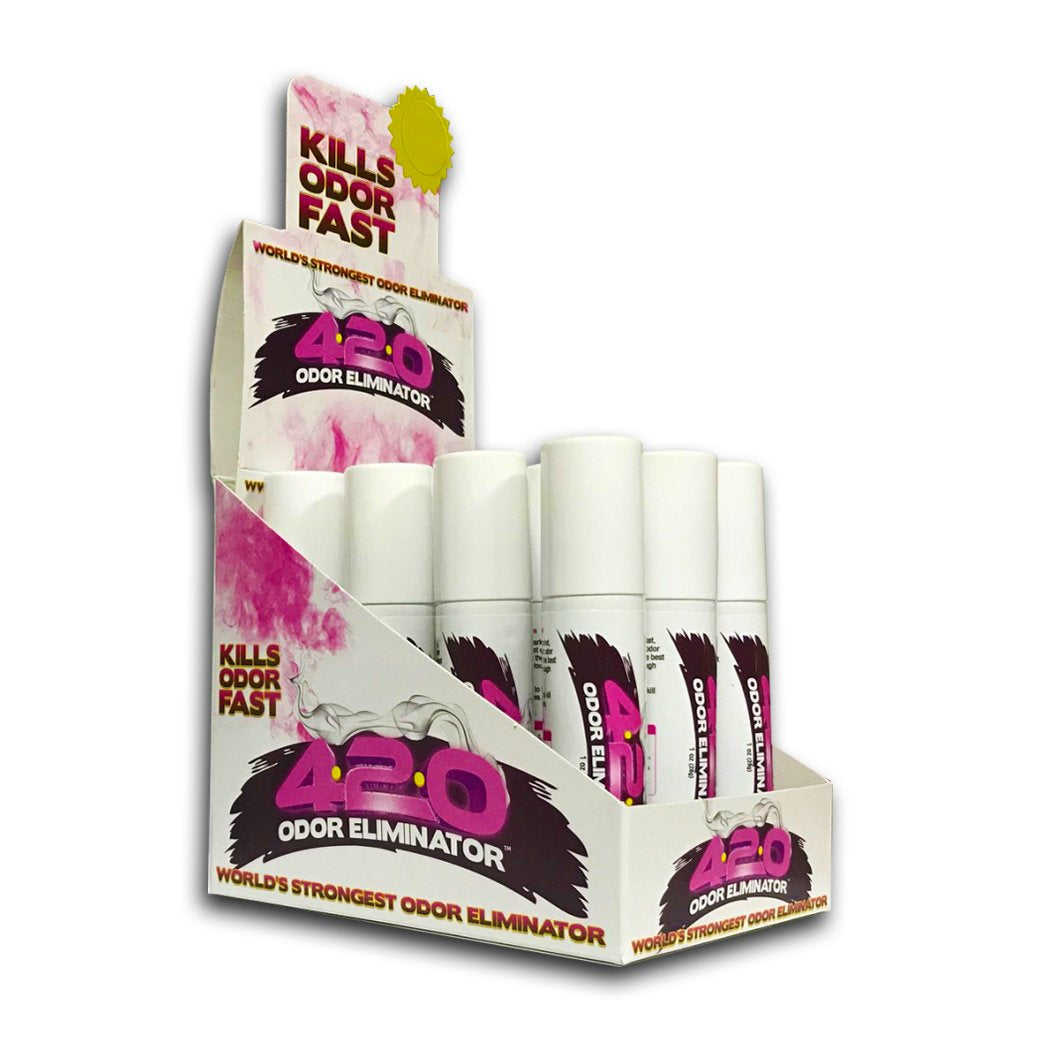 420 ODOR ELIMINATOR SWEET VANILLA PINK 12CT DISPLAY