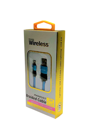 SMARTPHONE IP BRAIDED CABLE 3.5FT WARNER