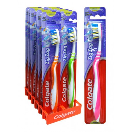 COLGATE ZIG ZAG TOOTHBRUSH 12CT. DISPLAY