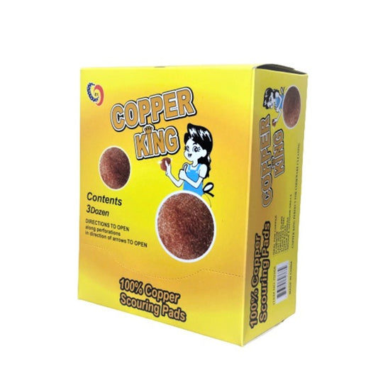 COPPER KING COPPER SCOURING PADS 36CT BOX