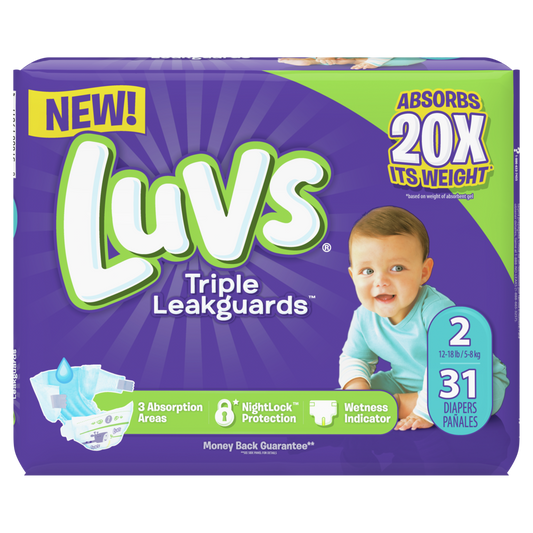 LUVS DIAPER SIZE 2, 31CT P&G