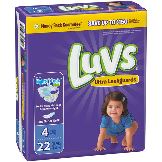 LUVS DIAPER SIZE 4, 22CT P&G