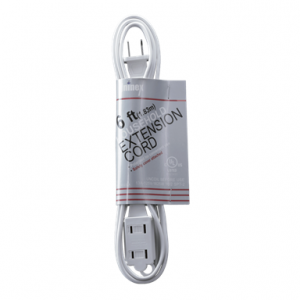 HOUSEHOLD EXTENSION CORD 6FT – WHITE