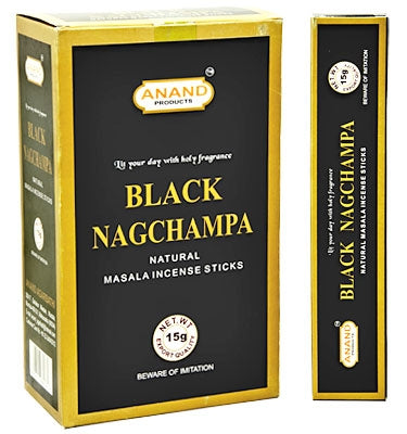 ANAND BLACK NAGCHAMPA 15GM INCENSE BOX