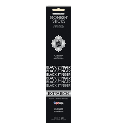 GONESH EXTRA RICH INCENSE – BLACK STINGER