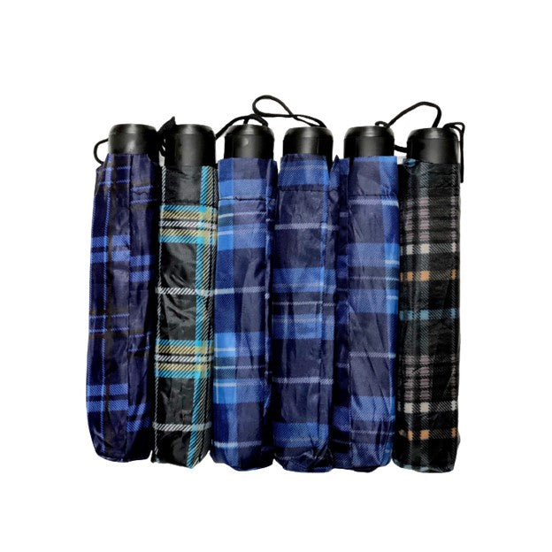 UMBRELLA PLAID MINI TRI-FOLD