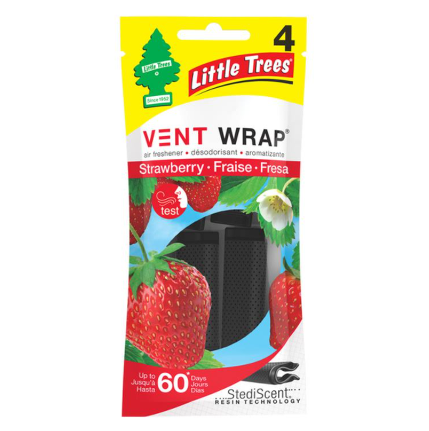 LITTLE TREE VENT WRAP – STRAWBERRY 4CT