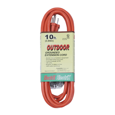 GROUNDED EXTENSION CORD 10FT – ORANGE