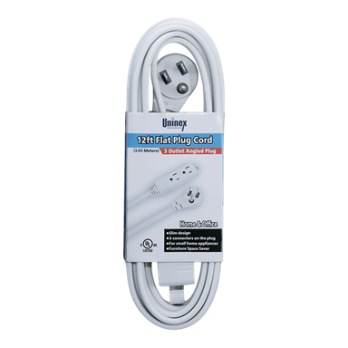 FLAT PLUG CORD 12FT