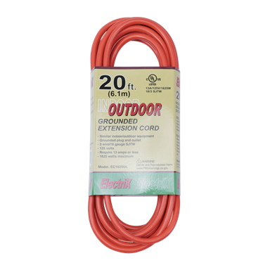 GROUNDED EXTENSION CORD 20FT – ORANGE