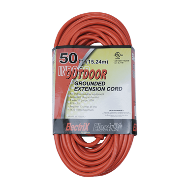 GROUNDED EXTENSION CORD 50FT – ORANGE