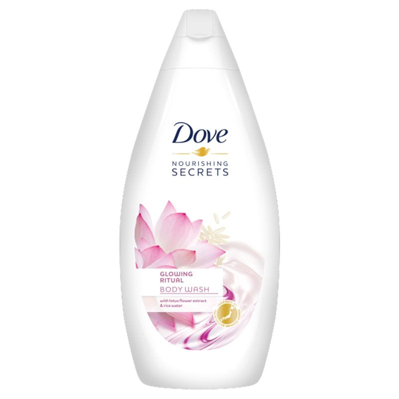 DOVE BODY WASH 500ML – GLOWING RITUAL WITH LOTUS FLOWER EXTRACT & RICE WATER