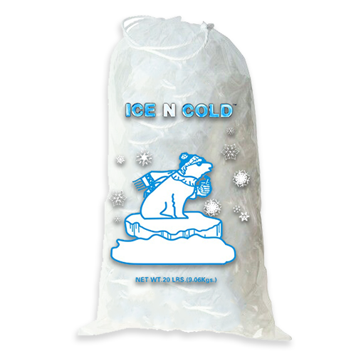 ICE & COLD 20LBS ICE BAG WITH DRAW STRING 250CT