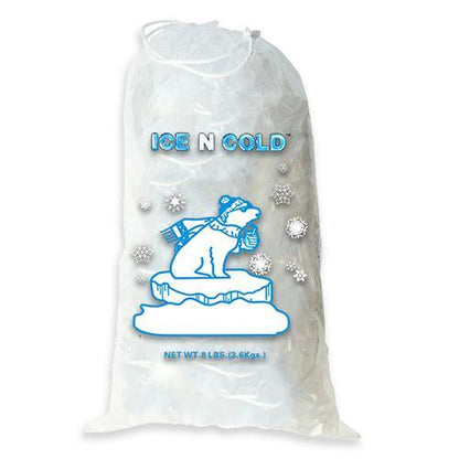 ICE & COLD 8LBS ICE BAG WITH DRAW STRING 400CT