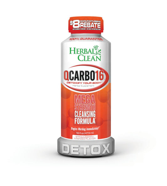 HERBAL CLEAN QCARBO16 DETOX – STRAWBERRY MANGO 16OZ.