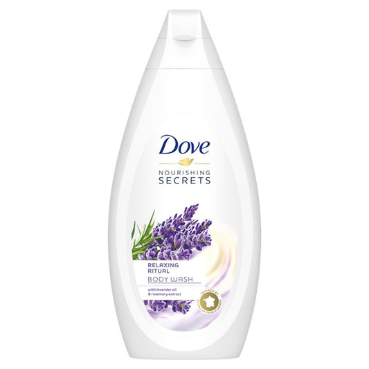 DOVE BODY WASH 500ML – RELAXING RITUAL WITH LAVANDER OIL & ROSEMARY EXTRACT