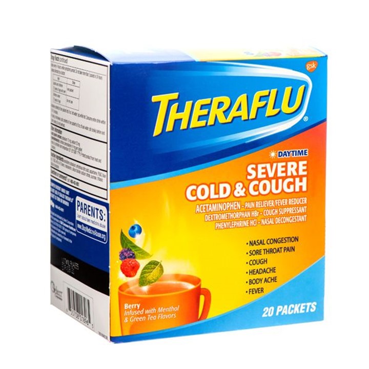 THERAFLU DAYTIME SEVERE COLD & COUGH 20 PACKETS