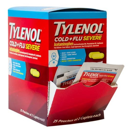 TYLENOL COLD & FLU SEVERE 25×2’S CAPLETS