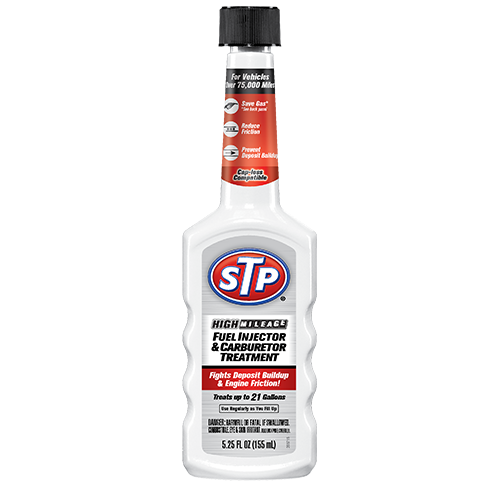 STP? HIGH MILEAGE FUEL INJECTOR & CARBURETOR TREATMENT 12×5.25 OZ. CASE