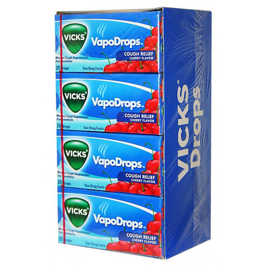 VICKS VAPODROPS – CHERRY 20 PACKAGES/20 DROPS BOX P&G